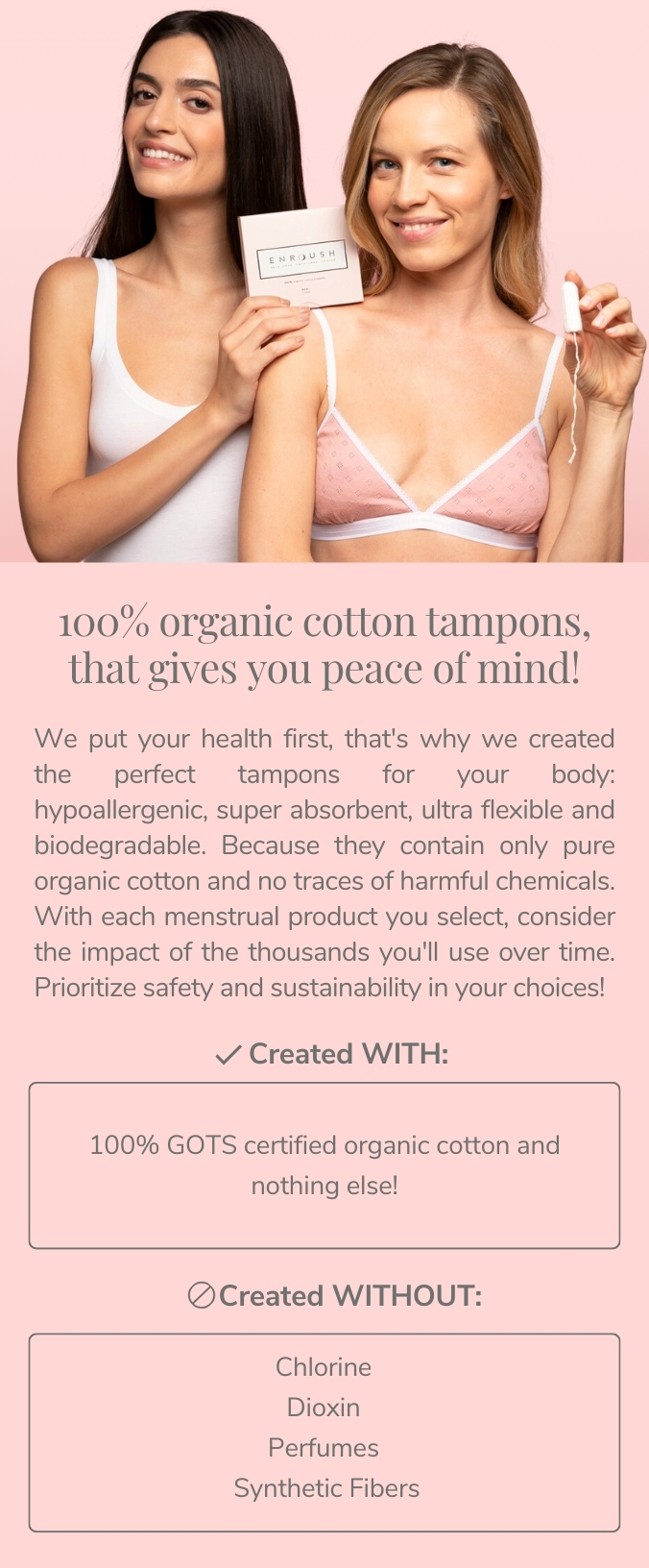 The natural tampons your body deserve.